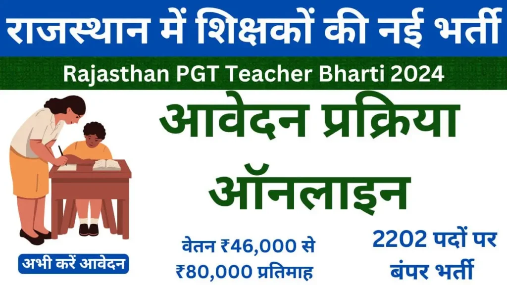 Rajasthan PGT Teacher Bharti 2024