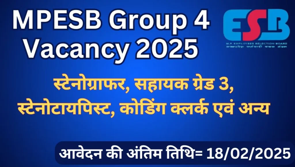 MPESB Group 4 Vacancy 2025